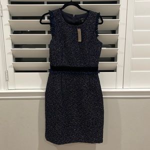 J. Crew Navy Tweed Dress